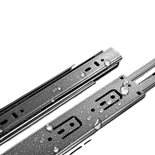 20,3–50,8 cm (8–20 Zoll) Edelstahl-Schubladenführungen, 1 Paar (2 Stück), Vollauszug, 45 mm, dreiteilige Schrankführungen(18inch(450mm)) von UDAMX