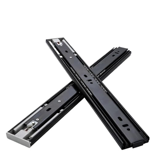 45 mm Push-Open-Schubladenführungen Mute Track Mute Rebound dreiteiliges Schienen-Hardware-Zubehör(12 inch (30cm)) von UDAMX