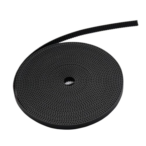 5/10M GT2 Riemen PU Stahldraht Zahnriemenscheibe GT2-6mm Offene Synchrongummiriemen Breite 6mm for DIY CNC 3D Drucker Teile(Black PU Steel Wire,(GT2-6mm)-10Meters) von UDAMX