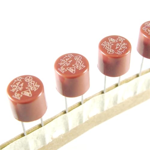 50 Stück zylindrische Sicherungen T0.5A 500mA 1A 1.6A 2A 2.5A 3.15A 4A 5A 6.3A 8A 250 V langsame Sicherung 382 LCD-TV-Stromversorgungsplatine, häufig verwendet(1.25A) von UDAMX