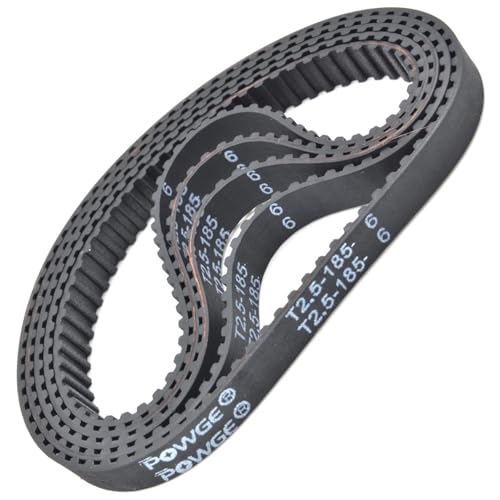 5PCS T2.5 Zahnriemen Lp=182,5 185 187,5 192,5 200 210 217,5 220 225 230 232,5 237,5 240 245 250 260 Breite 3-20mm Gummi(T2.5-185-(74 Teeth),5PCS_6MM) von UDAMX