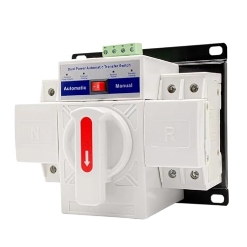 63A Type Single Phase Dual Power Transfer Switch ATS 2P 4P Rated Voltage 220V /380V Rated Frequency 50/60Hz(Gold) von UDAMX