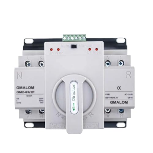 Dual power ATS (CB) 2P/4P 63A Dual Power Automatic Transfer Switch AC230V 50/60Hz MCB Manual Switching Circuit Breakers(4P,110V-63A) von UDAMX