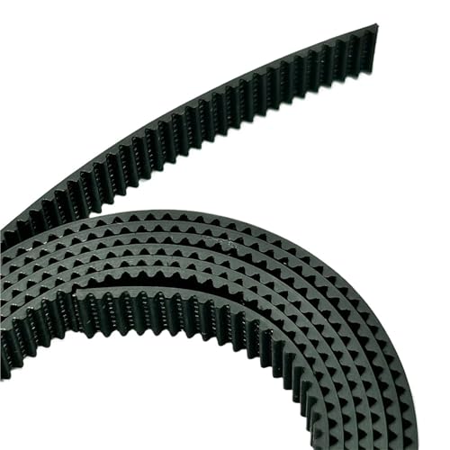 HTD5M Riemen PU mit Stahlkern, Synchronriemen, verschleißfest, verstärkt, offener Riemen, Breite 10/15/20/25/30 mm, Schwarz, 5M Zahnriemen(2m,25mm) von UDAMX