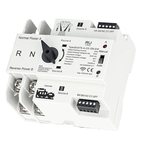 Remote Control 2/3/4P 125A AC 230V ATS Dual Power Transfer Electrical Selector Switch Uninterrupted(3P) von UDAMX