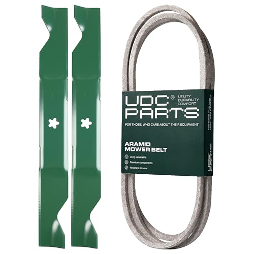 UDC Parts Deck Rebuild Kit/Belt 197253 + 2 Pack Blades 405380 / Fits Poulan PB185A46LT PB20A46 PB20VA46 PB20H46YT Husqvarna YTH2242 UDC Parts Deck Rebuild Kit/Belt 197253 + 2 Pack Blades 405380 / Fits Poulan PB185A46LT PB20A46 PB20VA46 PB20H46YT Husqvarna YTH2242 von UDC Parts