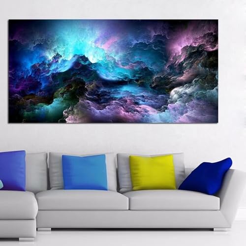 Diamond Painting abstrakte blaue Wolke Diamant Painting Bilder Erwachsene Groß Diamant malerei Set Full Square Strass Stickerei Kreuzstich Diamond Art Kunst Deko Wohnzimmer Schlafzimmer Wand 80x200cm von UDERUI