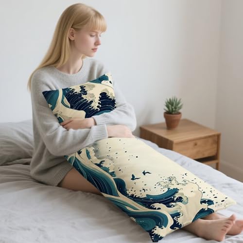Japan Seitenschläferkissen Bezug 50 x 90 cm Kissenbezug Ozean Langes Schwangerschaftskissen Unterstützung Seitenschläfer Stillkissen,Schlaftherapie Kissen Samt Dekorativ Pillowcase Lendenkissen LYD267 Japan Seitenschläferkissen Bezug 50 x 90 cm Kissenbezug Ozean Langes Schwangerschaftskissen Unterstützung Seitenschläfer Stillkissen,Schlaftherapie Kissen Samt Dekorativ Pillowcase Lendenkissen LYD267 von UDERUI