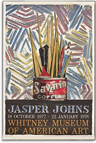 UDERUI Berühmte Jasper Johns Poster《Savarin》Wandkunst Jasper Johns druckt Jasper Johns Leinwandgemälde für zu Hause Wanddekoration Bild 50x70cmx1 Kein Rahmen von UDERUI