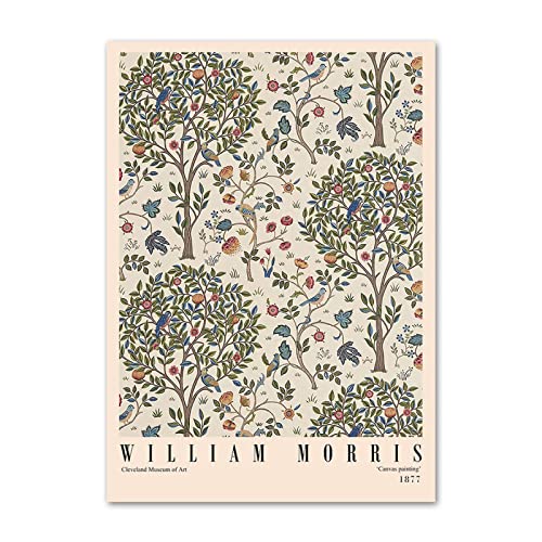 UDERUI William Morris Poster Botanische Vintage-Wandkunst William Morris druckt William Morris Leinwandgemälde für zu Hause Wanddekoration Bild 50x70cm Kein Rahmen von UDERUI