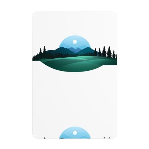 UDFKGLP Dekoratives Gemälde mit Mondlicht-Rillenmuster, 20,3 x 30,5 cm, aus Weißblech, verschleißfest und langlebig von UDFKGLP
