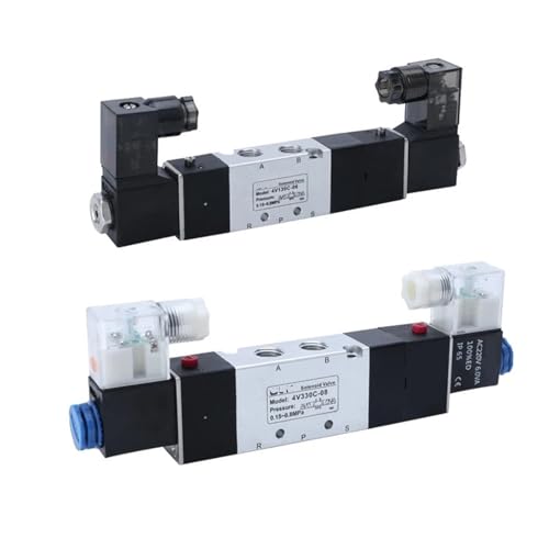 1 stück 4V130C-06 4V230C-08 magnetventil doppelkopf Doppelsteuerung 5 Way 3 Position Power down halten Pneumatische richtungsventil(4V230C-08,DC12V) von UDHBJEBQ