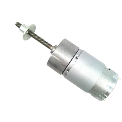12-V-Mikroelektromotor 12–960 U/min JGB37-555 mit Flansch, langer Welle, Gleichstrommotor, 24 V, M6-Gewindewelle(Package C,107RPM_12V) von UDHBJEBQ