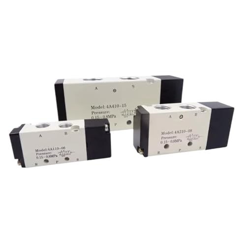 2 stücke 4A110-06 4A120-06 4A210-08 4A220-08 4A310-10 4A320-10 4A410-15 4A420-15Zwei-Position Fünf-Wege Luft Magnetventile(4A410-15) von UDHBJEBQ