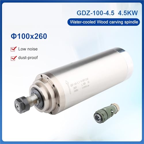 4,5 kw ER20 Wassergekühlter Motor 220 V 380 V Durchmesser 100 MM Maschine Verwendet for Router Gravur Fräsmaschine(4.5kw 380V,D100mm) von UDHBJEBQ