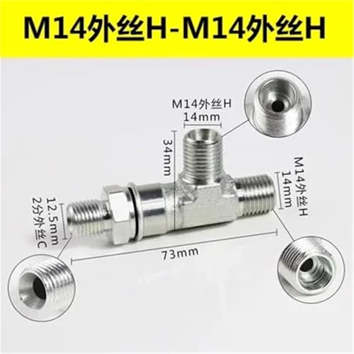 Bagger brechen hammer drei weg shuttle ventil 2 min M14 M16 externe stecker hydraulische rohr externe gewinde joint mutter(M14 Outer filament) von UDHBJEBQ