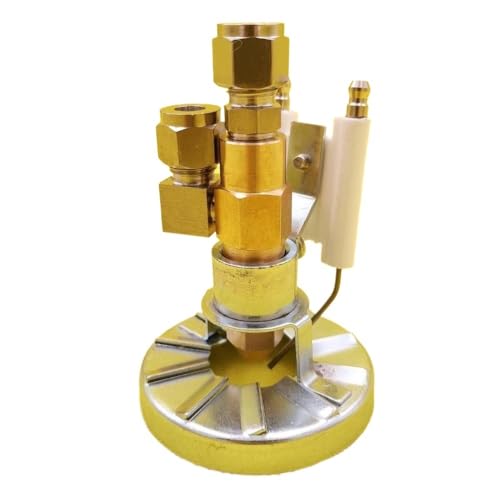 UDHBJEBQ Altölbrennerteile Messingsiphon Luftzerstäubungsölsprühdüse Keramikzünderelektrode Brennerflammenring 75 mm Brennstoffbrenner(with 0.8mm Nozzle) von UDHBJEBQ