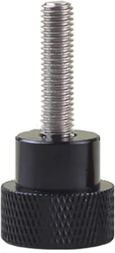 Klemmknopf, 2 Stück M6 * L-D12 * 15 Aluminiumlegierung + rostfreie Rändelschraube Handgriffknopf Stufenbolzenschrauben(Black,M6x30 D12x15) von DDQCNZPMY