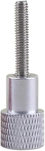 Klemmknopf, 2 Stück M6 * L-D12 * 15 Aluminiumlegierung + rostfreie Rändelschraube Handgriffknopf Stufenbolzenschrauben(Silver,M6x40 D12x15) von UDJKSHAL