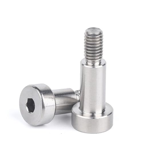 Klemmknopfschrauben, 10 Stück M5 Durchmesser 6 mm 304 Edelstahl Innensechskant-Stecker-Schulterschraube Kontur-Schulterschraube Metalllagerschraube Verschlussschraube(6*M5*10mm) von DDQCNZPMY