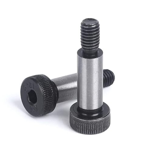 Klemmknopfschrauben, 10 Stück M6 Durchmesser 8 mm Sechskant-Steckerschraubenschaft Stahlgüte 12.9 Sechskant-Innensechskant-Kappe Kopf Schulterrollenlagerschraube(8*M6*25mm) von DDQCNZPMY