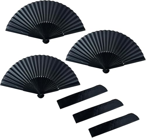 4 Stück Handfächer Schwarz Faltfächer Faltbarer Handfächer Schwarz Taschenfächer Hand-Faltfächer Chinesischer Fächer for Sommer Party tanzende Hochzeits Haus Dekorationen 4 Stück Handfächer Schwarz Faltfächer Faltbarer Handfächer Schwarz Taschenfächer Hand-Faltfächer Chinesischer Fächer for Sommer Party tanzende Hochzeits Haus Dekorationen von UDNUYFGZ