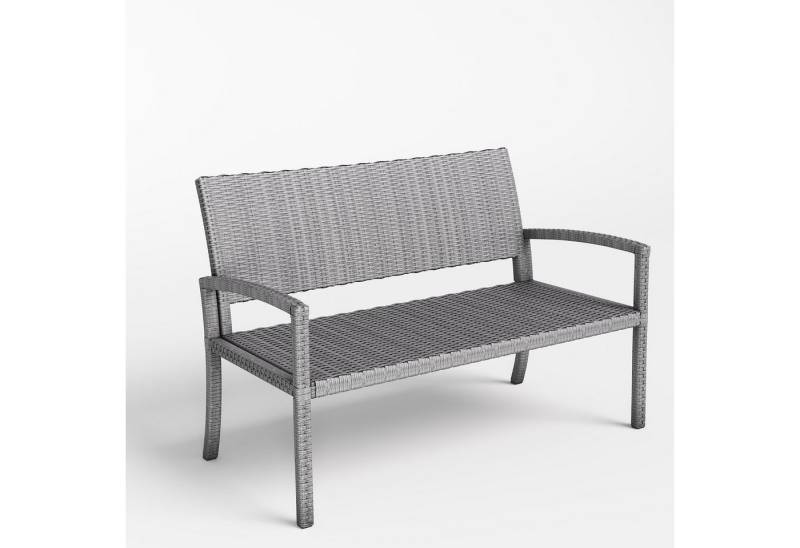 UDPATIO Gartenbank Polyrattan Gartenbank, Wetterfest Sitzbank 122x60x87cm von UDPATIO