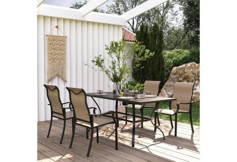 UDPATIO Gartenstuhl Gartenstühle 2/4er Set, Hochlehner Balkonstuhl Metall (2 St) von UDPATIO