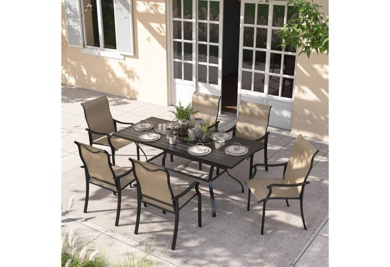 UDPATIO Gartenstuhl Gartenstühle 2/4er Set, Hochlehner Balkonstuhl Metall (4 St) von UDPATIO