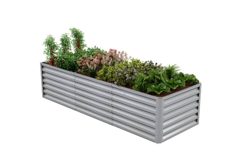 UDPATIO Hochbeet Hochbeet Metall, Pflanzkasten Hochbeete, 240x90x60cm von UDPATIO
