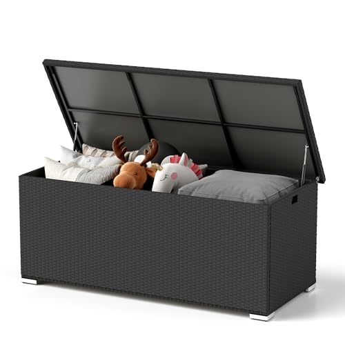 UDPATIO Kissenbox XXL Auflagenbox Wasserdicht Gartenbox 650L Stauraum mit Gasdruckfedern Wetterfest Garten Aufbewahrungsbox 155x73cm Schwarz UDPATIO Kissenbox XXL Auflagenbox Wasserdicht Gartenbox 650L Stauraum mit Gasdruckfedern Wetterfest Garten Aufbewahrungsbox 155x73cm Schwarz von UDPATIO