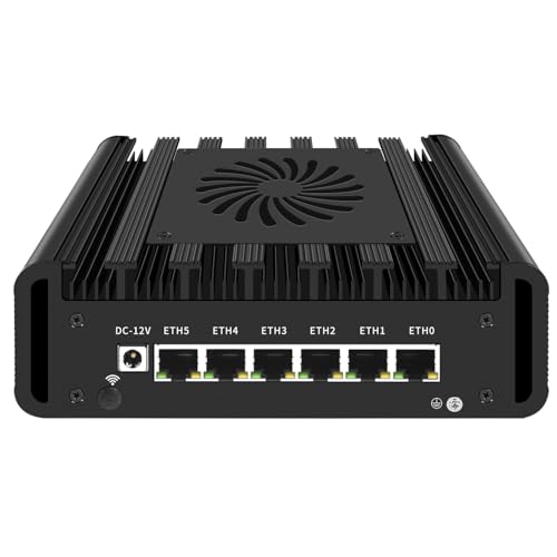 Micro Firewall Appliance, 6 i226-V 2.5Gbe LAN Ports, Mini PC Ultra7 165H (16C /22T Up to 4.8GHz), 2*DDR5 1*M.2 Support AES-NI Barebone Router PC VPN, HDMI DP USB 3.0, 32GB RAM 1TB SSD (M.2 Nvme) ) von UDPTCP