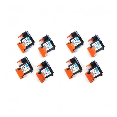 11 Druckkopf Schwarz C4810A 4810 Farbdruckkopf, Kompatibel mit HP DesignJet 100 500 510(2SET(8PCS)) von UDXZAIJQ