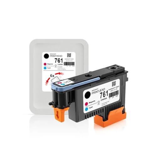 761 DesignJet Druckkopf CH645A CH646A CH647A CH648A Druckkopf (YC/M GY/DGY MBK), kompatibel mit HP Designjet T7100 T7200 Drucker(1PC - C and M) von UDXZAIJQ