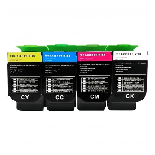 Tonerkartusche, kompatibel mit Lexmark CS310n CS310dn CS410n CS410dn CS410dnt CS510de CS510dte CS310 CS410 CS510 CX310 CX410 CX510(4Color) von UDXZAIJQ