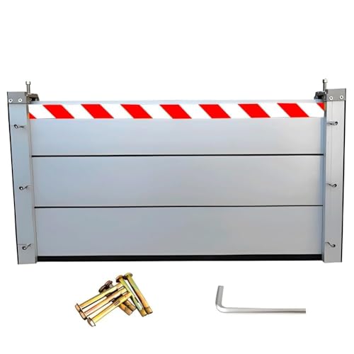 Aluminium-Hochwasserschutzwand 80-89CM Wiederverwendbares Dammbalkensystem für Garageneinfahrt Kellerfenster Terrasse Hof Hochwasserschutz-Wasserbarrieren für Tore​(85 * 60cm) von UE-MAOLU
