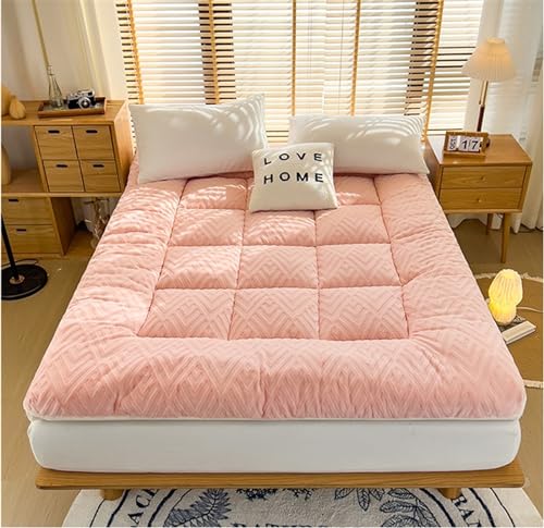 Extra dicke japanische Matratze, Doppel-Futon-Bodenmatte, weiche, gesteppte Tatami-Isomatte for Camping, rutschfest und atmungsaktiv, for den Schlafsaal zu Hause ( Color : A , Size : 100X200cm ) von UE-MAOLU