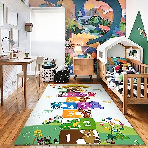 Hopscotch Spielteppiche, Spielteppiche für Kinder, weicher, langlebiger Bodenteppich für Schlafzimmer, Spielzimmer, Kinderzimmer, tolles Geschenk für Mädchen und Jungen (Größe: 180 x 280 cm) ( Color : von UE-MAOLU
