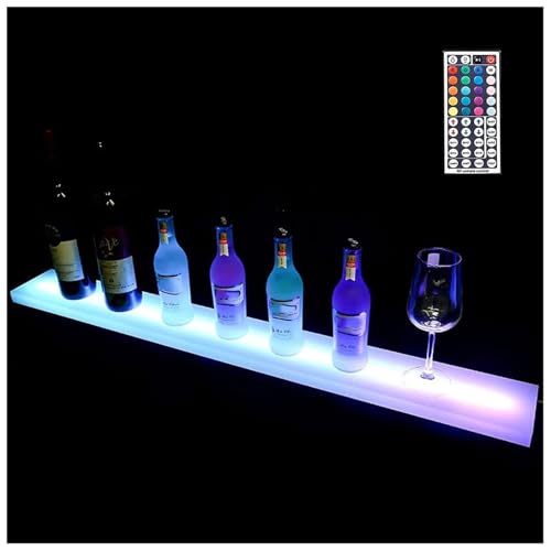 LED-Flaschenständer, Freistehendes Regal Für Likörflaschen Auf Der Arbeitsplatte, Beleuchtungsregale Für Getränke In Der Hausbar Für Die Kommerzielle Barparty Zu Hause ( Color : A , Size : 50x11x2.4cm von UE-MAOLU
