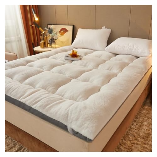Traditionelle Japanische Tatami-Matratze, Tragbare Boden-Futonmatte In Voller Größe, Faltbare Matratze Für Studentenwohnheime, Geeignet Für Schlafzimmer/Zeltmatte/Gästezimmer UE-MAOLU(White,135*200cm) von UE-MAOLU