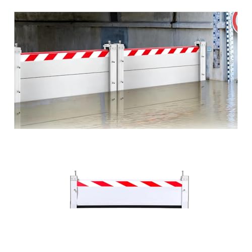 UE-MAOLU Aluminium Dammbalkensystem, L181cm H20/40/60/80/100/120/140cm Hochwasserschutzwand, Wiederverwendbar mit Dichtung, Für Wassersperre in Keller, Haustür, Garage und Einfahrt(181 * 20cm) von UE-MAOLU