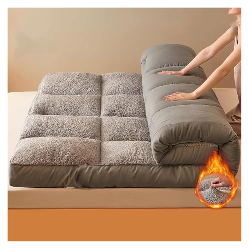 UE-MAOLU Faltbare Matratze, Matratzenauflage Für Kingsize-Betten Mit Rutschfester Lammwolle Für Schlafzimmermöbel, Tragbar Und Multifunktional, Einzelmatratze (B,120x190cm) von UE-MAOLU