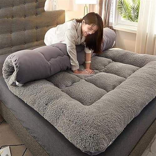 UE-MAOLU Japanese-Style Floor Mat, Double Single Extra-Thick Futon Floor Mat, Thickened Mattress, Foldable Roll-up Sleeping Mat, Camping Car House, Tent Sofa Mattress (A,150 * 200cm) von UE-MAOLU