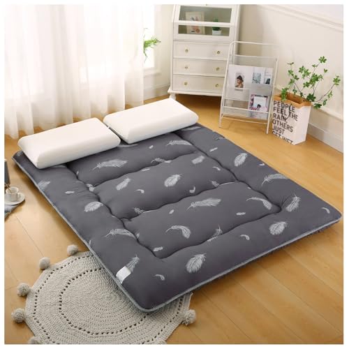 UE-MAOLU Traditionelle Japanische Tatami-Matratze, 4 Zoll Futon-Matratze, Bodenmatte Aus 100% Baumwolle, Tragbare Roll-Up-Isomatte, Gäste-Isomatte Und Campingbett D,0.9 * 2m(35 * 78in) von UE-MAOLU