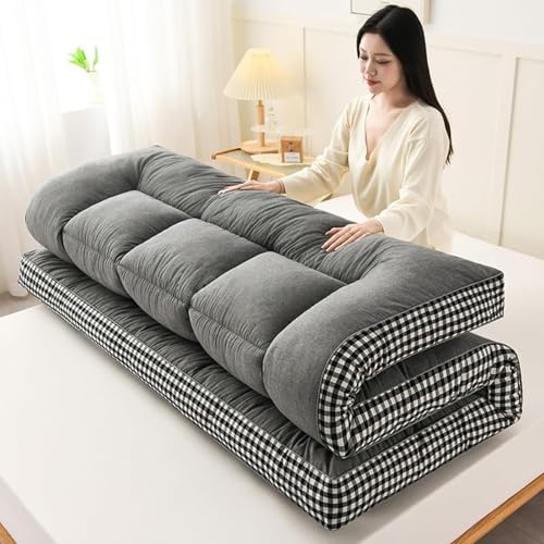 UE-MAOLU Ultradicke Matratze Im Japanischen Stil, 4 Zoll Extra Dickes Futon-Sofa-Couch-Bett, Tatami-Matte, Isomatte, Faltbares Roll-up-Futon-Bodenbett Für Campingausflüge, Gästezimmer (D,150x200cm) UE-MAOLU Ultradicke Matratze Im Japanischen Stil, 4 Zoll Extra Dickes Futon-Sofa-Couch-Bett, Tatami-Matte, Isomatte, Faltbares Roll-up-Futon-Bodenbett Für Campingausflüge, Gästezimmer (D,150x200cm) von UE-MAOLU