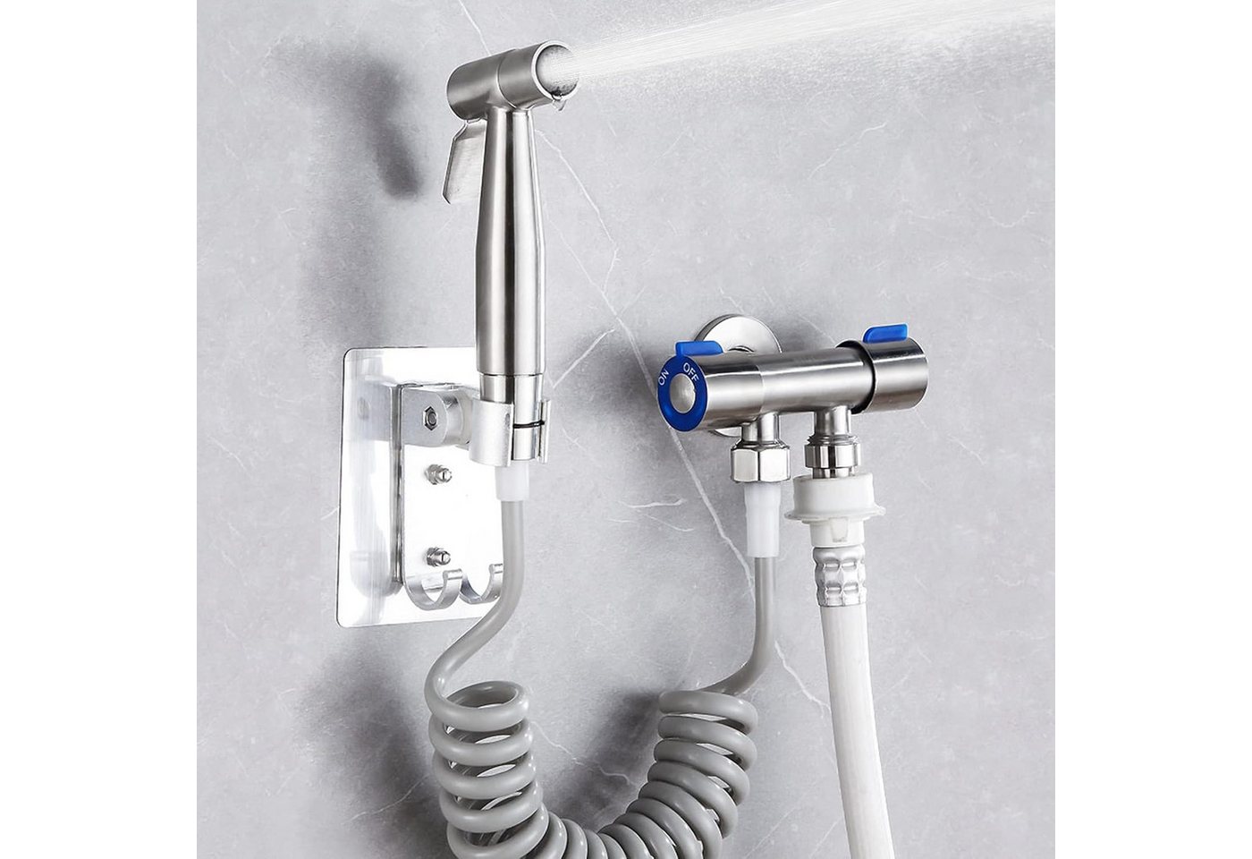 UE Stock Bidet-Einsatz Bidet Sprüher Handbrause Set Aufsatz mit Schlauch aus Edelstahl Silber, Vielseitige Einsatzmöglichkeiten UE Stock Bidet-Einsatz Bidet Sprüher Handbrause Set Aufsatz mit Schlauch aus Edelstahl Silber, Vielseitige Einsatzmöglichkeiten von UE Stock