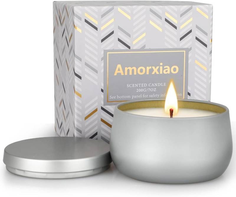 UE Stock Duftkerze Aromatherapie Duftkerze reine natürliche SojaKerze Apfel-Zimtduft 200g von UE Stock