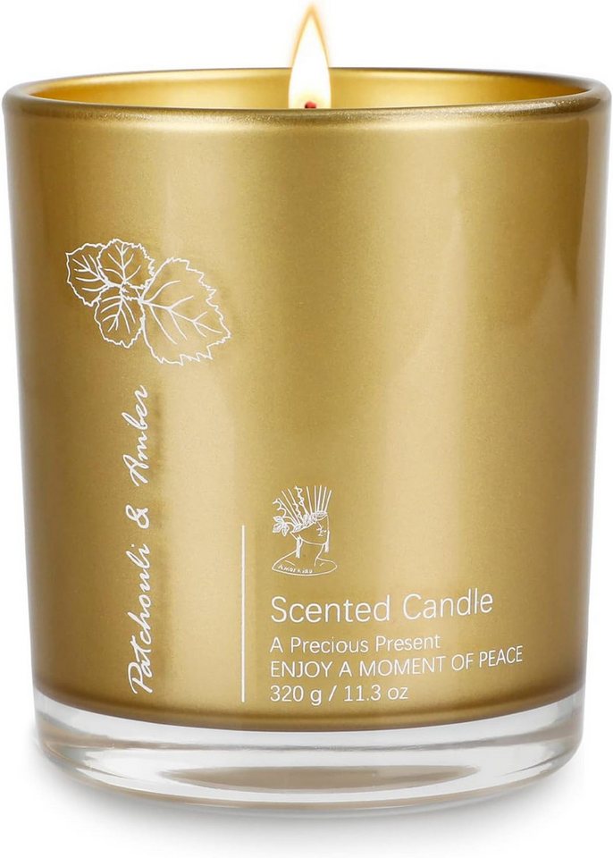 UE Stock Duftkerze Aromatherapie natürliche Soja Duftkerze Patschuli und Amber 320g von UE Stock