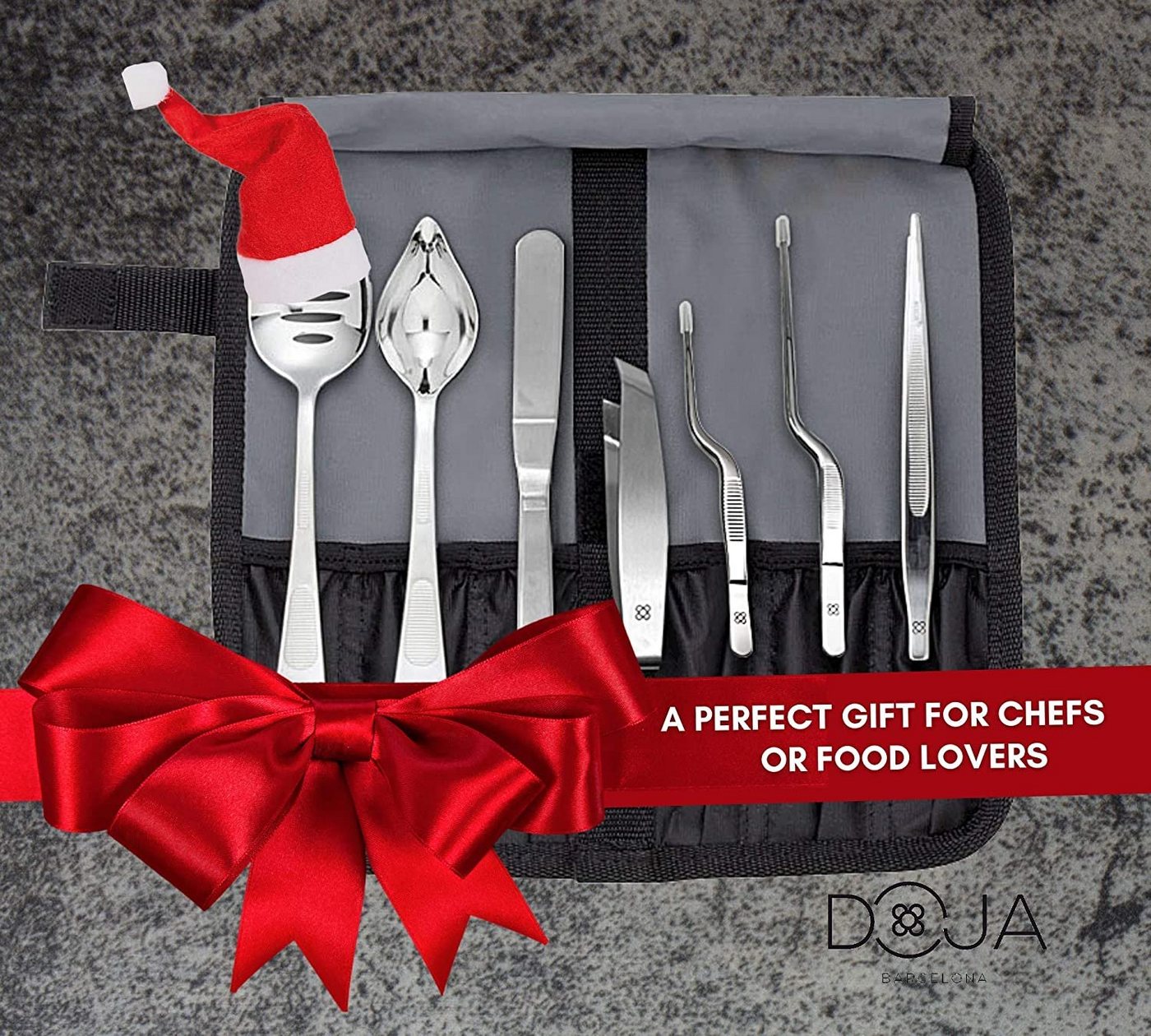 UE Stock Kochbesteck-Set Barcelona Küchen Chef Kochutensilien 7-teilig (Edelstahl Plating Kit Kuechen-Werkzeug Koch Set - Deko Garnieren Gadgets - PERFORIERTLÖFFEL - DEKOLÖFFEL - SPREIZSPACHTEL - FISCHKNOCHENENTFERNER-ZANGE - PRÄZISE PINZETTEN, 7-tlg) UE Stock Kochbesteck-Set Barcelona Küchen Chef Kochutensilien 7-teilig (Edelstahl Plating Kit Kuechen-Werkzeug Koch Set - Deko Garnieren Gadgets - PERFORIERTLÖFFEL - DEKOLÖFFEL - SPREIZSPACHTEL - FISCHKNOCHENENTFERNER-ZANGE - PRÄZISE PINZETTEN, 7-tlg) von UE Stock