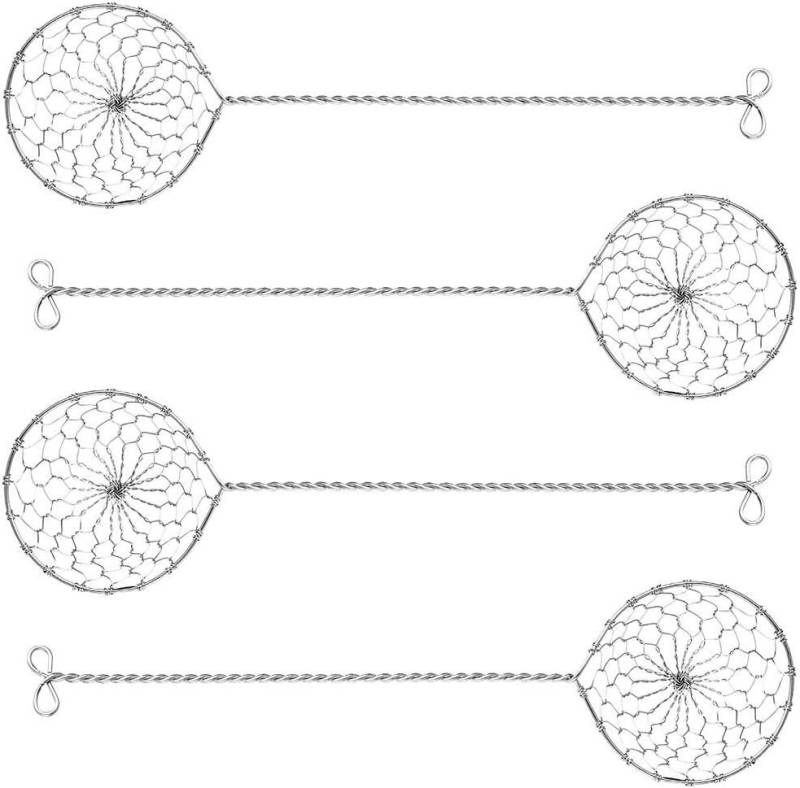 UE Stock Küchensieb CHEPL 4 Stück Fondue Sieb Set Siebchen Edelstahl, Edelstahl, passt gut zu vorhandenen Küchenutensilien von UE Stock